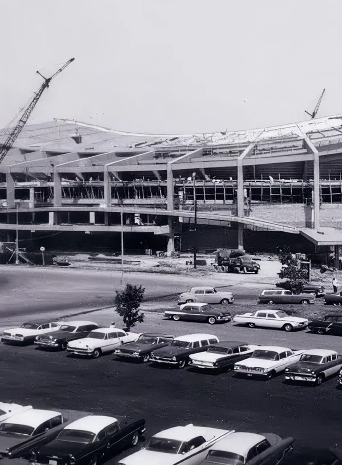 DC Stadium under construction in 1961